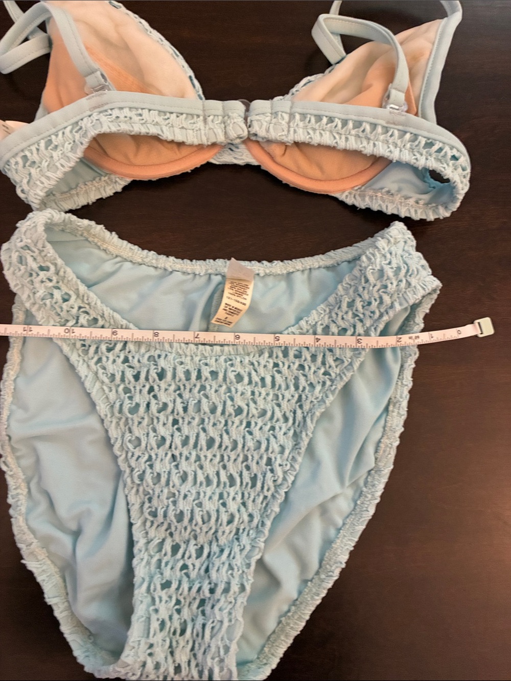 Y2K 3 piece Victoria Secret crochet bikini and wrap. Sz S / 34A - Picture 10 of 15